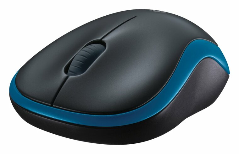 Logitech M185 | Draadloze Muis | Links- en Rechtshandig | RF | 1000 DPI | Zwart/Blauw