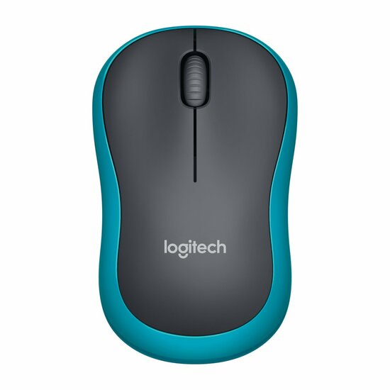Logitech M185 | Draadloze Muis | Links- en Rechtshandig | RF | 1000 DPI | Zwart/Blauw