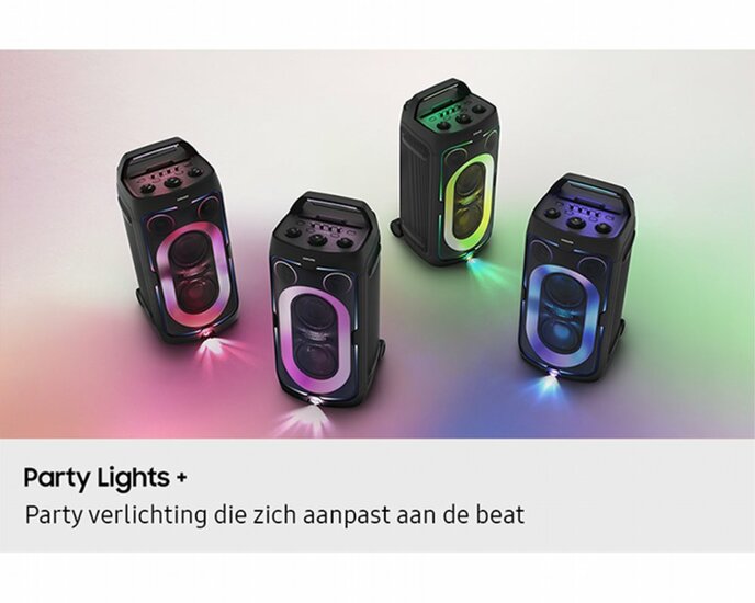 Samsung Sound Tower MX ST50F/XN | Bluetooth Party Speaker | 240W | Tot 18 Uur Accuduur | IPX4 Spatwaterbestendig | Karaoke &amp; Party Lights+