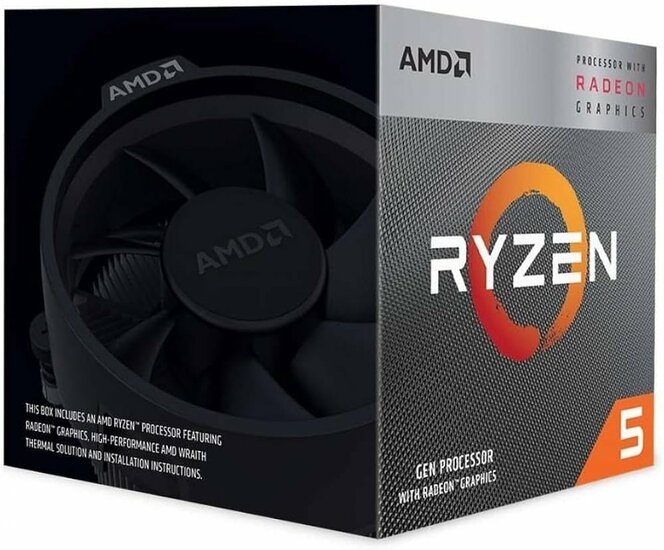 AMD Ryzen 5 3400G | 4 Core | 3,7 (4,2GHz Turbo) | AM4 | Processor | CPU