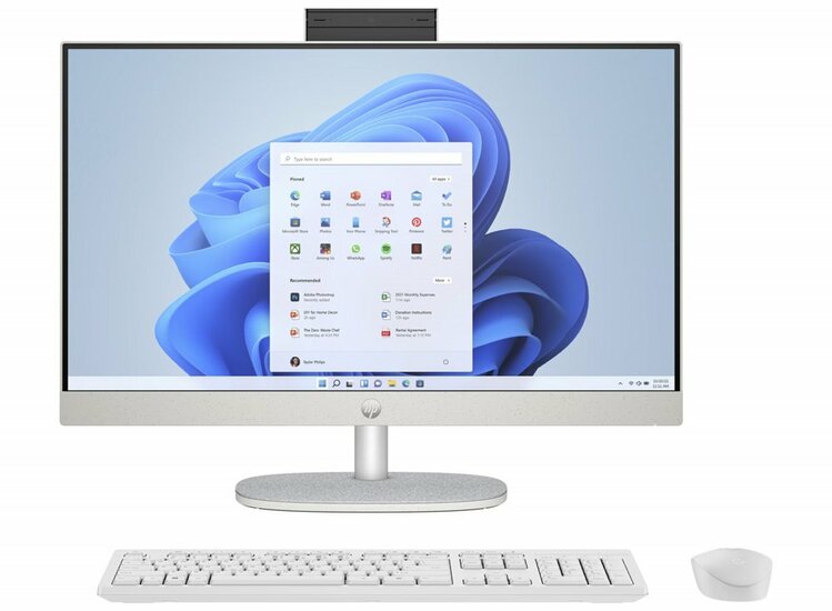 HP All-in-One 24-cr0003ny | 23.8" Full HD IPS | Intel Core i5-1335U | 8GB RAM | 512GB SSD | W11 Pro | Wit | Inclusief toetsenbord &amp; muis | Wit