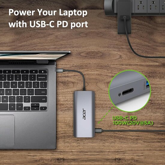 Acer 12-in-1 USB-C Docking Station | Dual HDMI | DisplayPort | Gigabit Ethernet | USB 3.2 Gen 1