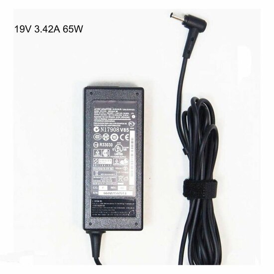 65W Oplader | Adapter voor ASUS B400A | 10.5 mm connector met center pin | Zwart
