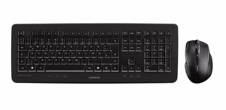 CHERRY DW 5100 | Draadloze Muis- en Toetsenbordcombo RF | QWERTY US | Zwart