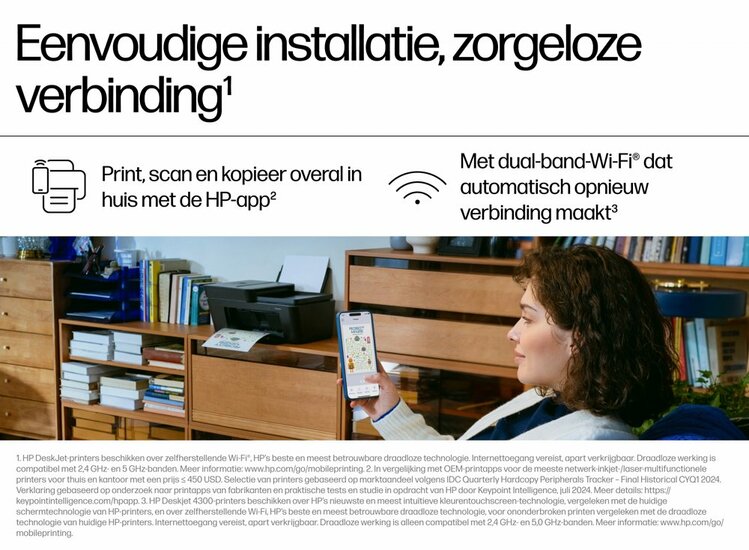 HP DeskJet 4320 All-in-One Printer | Wifi | Dubbelzijdig Printen | Scan en Kopieer | A4 | Kleur