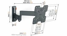 Vogel&#039;s Comfort TVM3605 | Draai- en kantelbare TV-beugel | 19-43&quot; | max 15kg | VESA 400x400