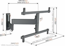 Vogel&#039;s Comfort TVM3665 | Draai- en kantelbare TV-beugel voor OLED | 40-77&quot; | max 35kg | VESA 600x400