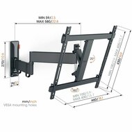 Vogel&#039;s Comfort TVM3445 | Draai- en kantelbare TV-beugel | 32-65&quot; | max 25kg | VESA 400x400