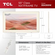 TCL NXTFRAME 55A300W | 55&quot; 4K Ultra HD QLED Smart TV | Google TV | Dolby Vision | 120Hz | Slim Design