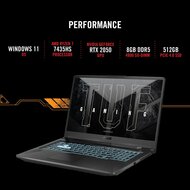 ASUS TUF Gaming A17 | 17.3&quot; Full HD IPS 144Hz | AMD Ryzen 5 7535HS | 16GB DDR5 RAM | 512GB SSD | GeForce RTX 2050 | Windows 11 Professional