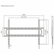 SBOX PLB-7369F | TV-beugel | 60-120&quot; | Max 120kg | VESA 900x600