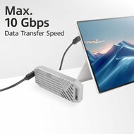 ACT AC7476 | USB 3.2 Gen 2 Kabel | USB-C (haaks boven/beneden) naar USB-C (haaks boven/beneden) | 60W | 10Gbps | 0,5m | Zwart