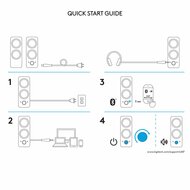Logitech Z207 | 2.0 Luidsprekerset | Bluetooth en 3,5mm | Zwart/Wit