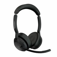 Jabra Evolve2 55 MS Stereo | Bluetooth &amp; USB-A Headset | Met Oplaadhouder | Zwart | Voor Kantoor &amp; Callcenter