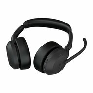 Jabra Evolve2 55 MS Stereo | Bluetooth &amp; USB-A Headset | Met Oplaadhouder | Zwart | Voor Kantoor &amp; Callcenter