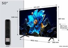 TCL 50P79K | 50&quot; 4K Ultra HD QLED Smart TV | Google TV | Dolby Vision | 60Hz (2025)