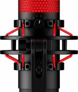 HyperX QuadCast | USB-microfoon | Rode verlichting | Voor pc en console | Zwart/Rood | Open Box
