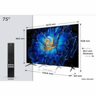 TCL 75C6KS | 75&quot; 4K Ultra HD QD-Mini LED Smart TV | Google TV | Dolby Vision | 60Hz (2025)