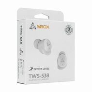 SBOX Earbuds EB-TWS538 | Draadloze In-Ear Bluetooth Oordopjes | USB-C Oplaadcase | Wit