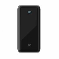 Silicon Power QS28 Powerbank | 20000mAh | 18W Power Delivery | 3-poorts USB-C &amp; USB-A | LED-display | Zwart