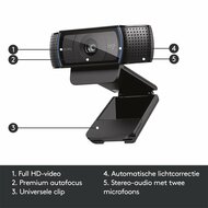 Logitech C920 HD | 1080p 30FPS USB Webcam | Met Microfoon
