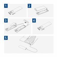 ACT AC1615 | USB-C M.2 NVMe/PCIe SSD Behuizing | Tool-Free | Aluminium | USB 3.2 Gen2 (10 Gbps)