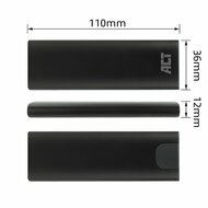 ACT AC1615 | USB-C M.2 NVMe/PCIe SSD Behuizing | Tool-Free | Aluminium | USB 3.2 Gen2 (10 Gbps)