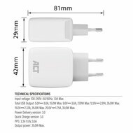ACT AC2135 | USB-C Lader 35W | Power Delivery PPS &amp; GaNFast
