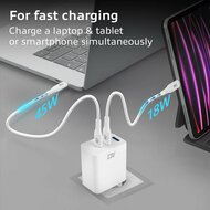 ACT AC2170 USB-C/USB-A Lader | 3-Poorts met PPS, QuickCharge &amp; GaNFast | 65W