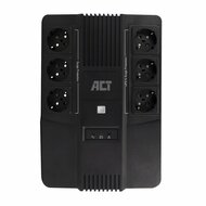 ACT AC2300 Line-Interactive UPS | 600 VA | 6 Stopcontacten (3 op Accu) | AVR Spanningstabilisatie | Netspanningsbeveiliging