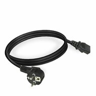 ACT AC3305 | Elektriciteitssnoer | 2 Meter | Netstekker Type F naar C13 | Zwart