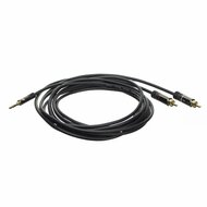 ACT AC3605 | 3.5mm naar 2x RCA Audiokabel | 1,5 Meter | Stereo | Zwart