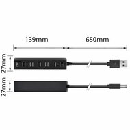 ACT AC6215 | USB 2.0 Interface Hub | 480 Mbps | Zwart