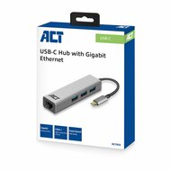 ACT AC7055 | 3-Poorts USB-C 3.2 (USB 3.0) Hub | Gigabit Ethernet Poort