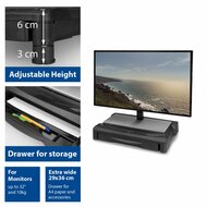 ACT AC8210 | Monitor Standaard | Tot 32" | Max 10kg | 1 Monitor