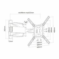 ACT AC8354 | Verstelbare TV-beugel | 23-55" | max 50kg | VESA 400x400