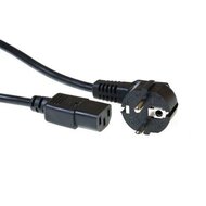 ACT 230V aansluitkabel | Schuko male (haaks) naar C13 | 230V / 10A | Zwart | 1.5 m