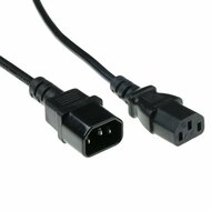 ACT 230V Aansluitkabel | C13 naar C14 | 1,8 m | Zwart | Stroomsnoer voor Apparatuur &amp; UPS