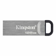 Kingston DataTraveler Kyson | 128GB USB-A 3.2 Flash Drive | tot 200 MB/s lezen | tot 60 MB/s schrijven | Zilver
