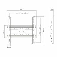 SBOX PLB-2522F-2 | TV-beugel | 23-43" | Max 45kg | VESA 200x200