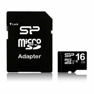 Silicon Power Elite | MicroSDHC | 16GB | Class 10 | UHS-I U1 | Inclusief SD-adapter | Zwart