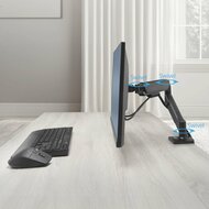 ACT AC8313 Essentials | Verstelbare Monitor-bureaubeugel | Tot 35" | Max 9 kg | VESA 75x75 / 100x100 | 1 Monitor | Gasveer