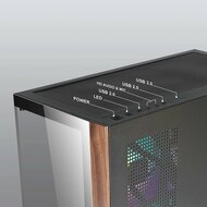 Case Azza Neptun 491 | Midi Tower | RGB | Zwart en Hout