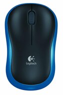 Logitech M185 | Draadloze Muis | Links- en Rechtshandig | RF | 1000 DPI | Zwart/Blauw