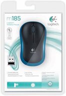 Logitech M185 | Draadloze Muis | Links- en Rechtshandig | RF | 1000 DPI | Zwart/Blauw