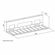 ACT Kabelgoot voor onder bureau | 40 cm | Staal