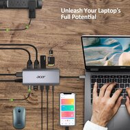 Acer 12-in-1 USB-C Docking Station | Dual HDMI | DisplayPort | Gigabit Ethernet | USB 3.2 Gen 1