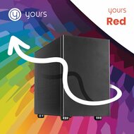 YOURS RED | Intel Core i5-14400 | 16GB | 1TB | HDMI | W11 Professional | Small Form Factor Behuzing