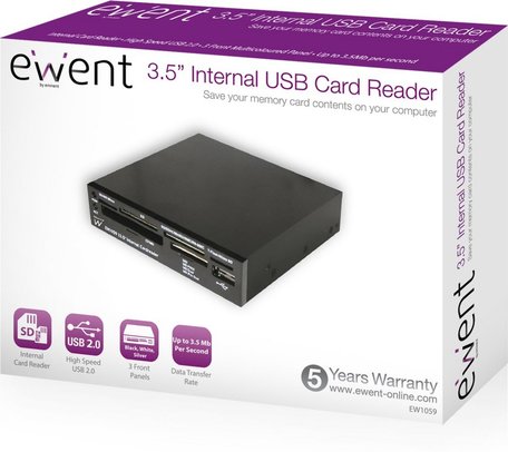 Eminent 3.5'' Internal Cardreader geheugenkaartlezer USB 2.0