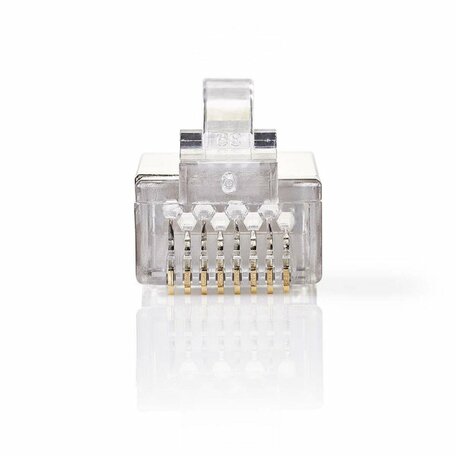 Nedis CCGP89307ME kabel-connector Rj-45 Metallic, Transparant